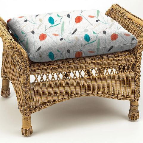 Oxalis Pimento/Marine Box Cushion