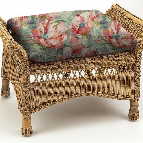 Dusky Blooms Russet Box Cushion