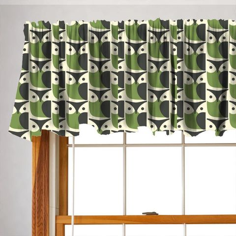 Owl Chalky Green Valance