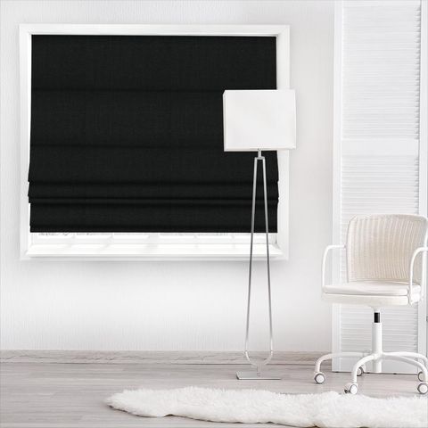 Stockholm Black Made To Measure Roman Blind