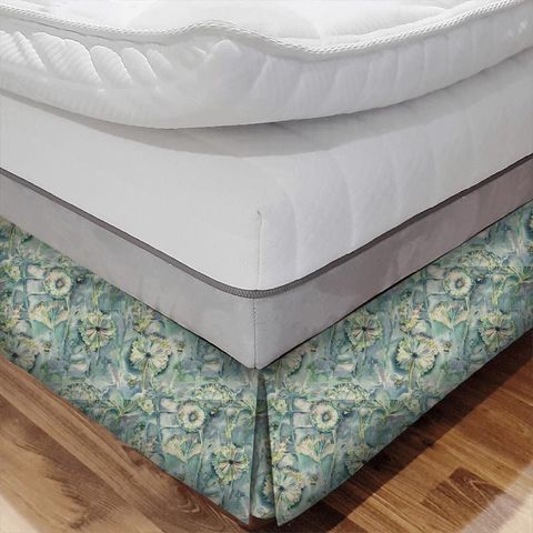 Langdale Teal Bed Base Valance