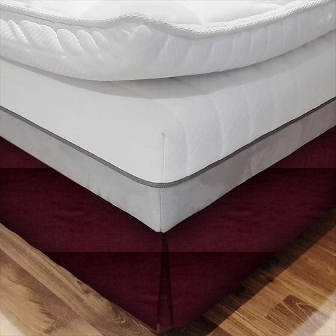 Fiora Burgundy Bed Base Valance