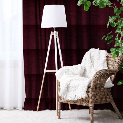 Fiora Burgundy Made To Measure Curtain