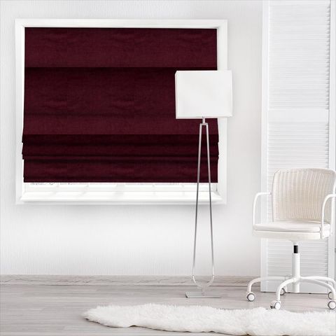 Fiora Burgundy Made To Measure Roman Blind