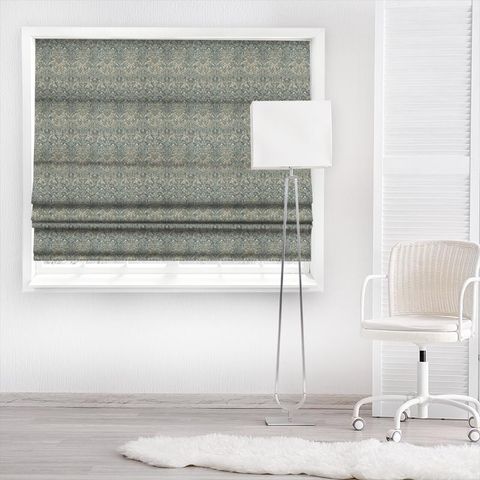 Bluebell Seagreen/Vellum Made To Measure Roman Blind