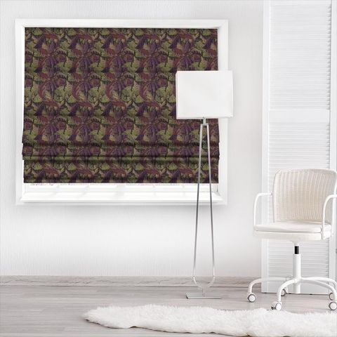 Acanthus Tapestry Grape/Heather Made To Measure Roman Blind