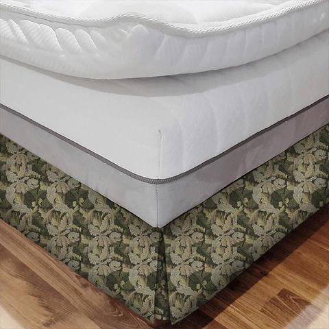 Acanthus Tapestry Forest/Hemp Bed Base Valance