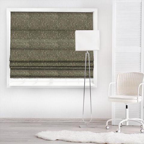Branch Loden/Sage Made To Measure Roman Blind