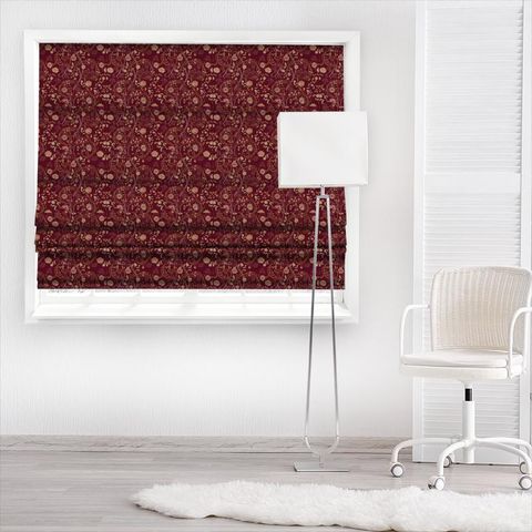 Mary Isobel Embroideries Wine/Rose Made To Measure Roman Blind