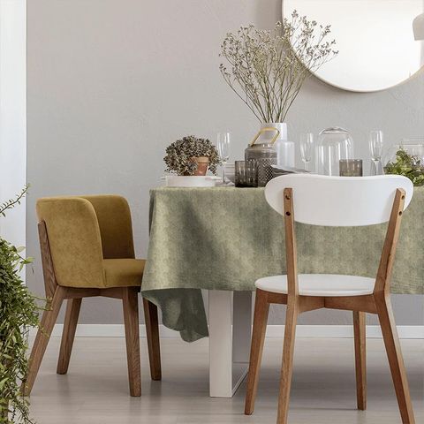 Marigold Olive/Linen Tablecloth