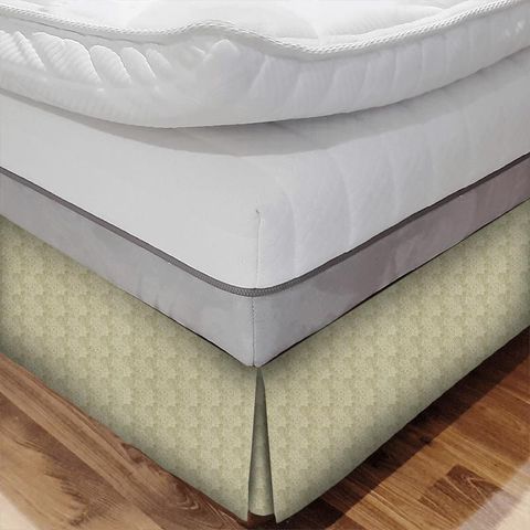 Marigold Olive/Linen Bed Base Valance