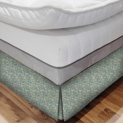 Wandle Blue/Stone Bed Base Valance