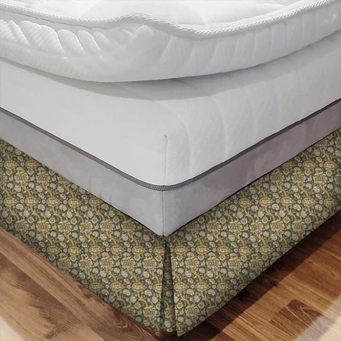 Wandle Charcoal/Mustard Bed Base Valance