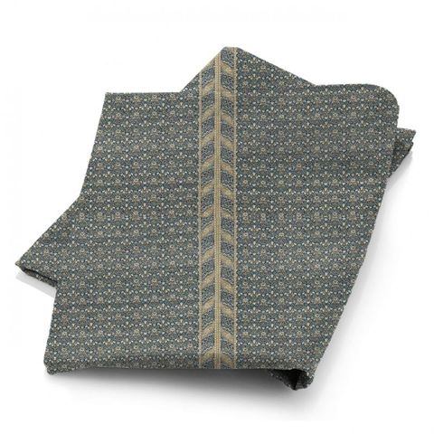 Morris Bellflowers Indigo/Sage Fabric