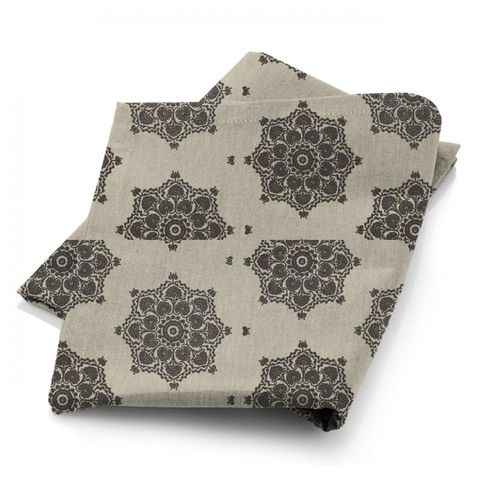 Indian Loop Charcoal/Linen Fabric