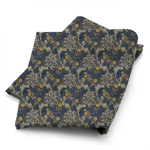 Morris Seaweed Ink/Woad Fabric