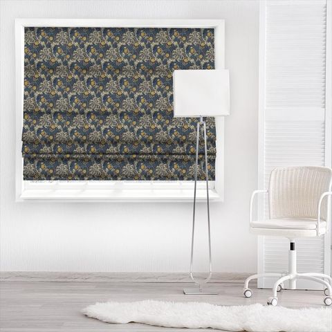 Morris Seaweed Ink/Woad Made To Measure Roman Blind