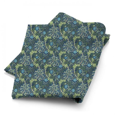 Morris Seaweed Cobalt/Thyme Fabric