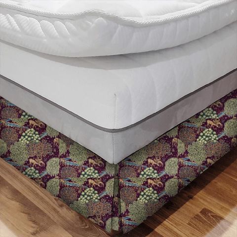 The Brook Tapestry Red Morris Bed Base Valance