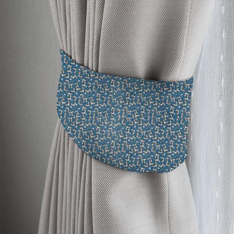 Mistletoe Embroidery May Blue Tieback