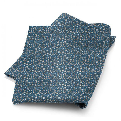 Mistletoe Embroidery May Blue Fabric