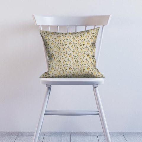 Lemon Tree Embroidery Bayleaf/Lemon Cushion