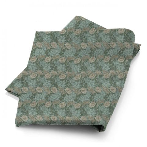 Chrysanthemum Green/Biscuit Fabric