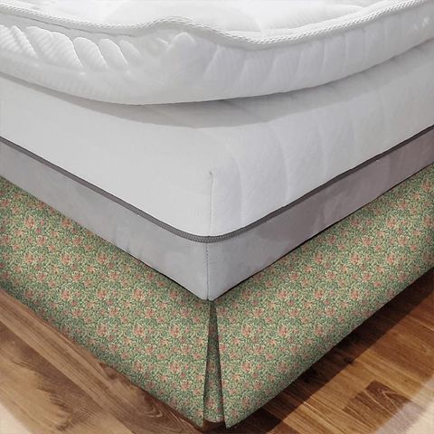 Honeysuckle Cream/Wine Bed Base Valance