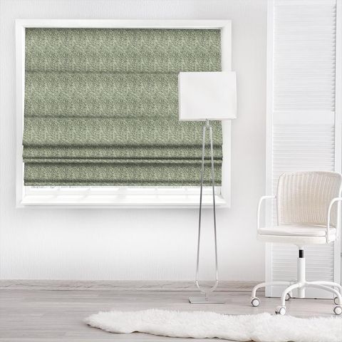 Willow Boughs Cream/Green Morris Made To Measure Roman Blind