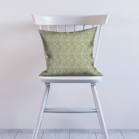 Sweet Briar Green/Coral Cushion