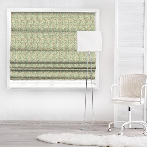 Sweet Briar Green/Coral Made To Measure Roman Blind
