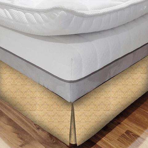 Bird Weave Ochre Bed Base Valance