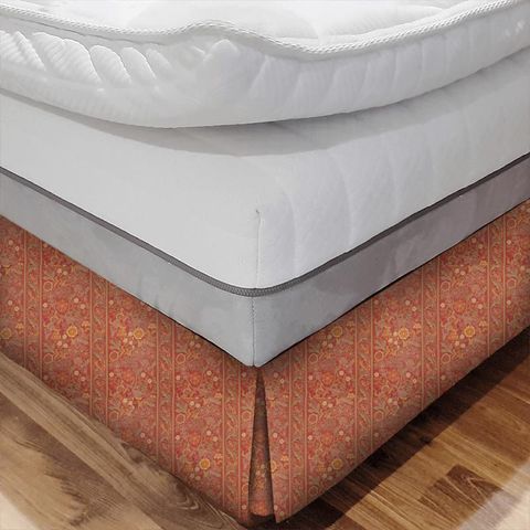 Wilhelmina Weave Rust Bed Base Valance