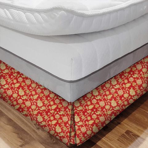Theodosia Red Bed Base Valance