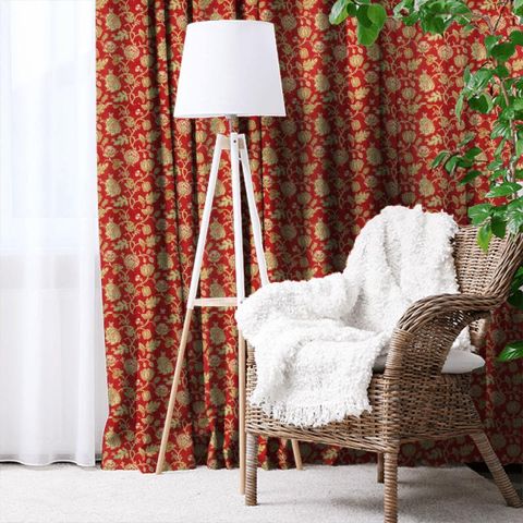 Theodosia Red Made To Measure Curtain