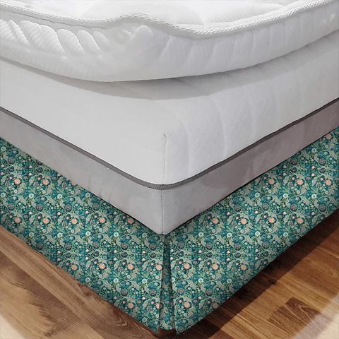 Wilhelmina Teal Bed Base Valance