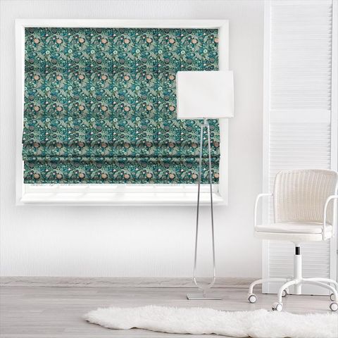 Wilhelmina Teal Made To Measure Roman Blind