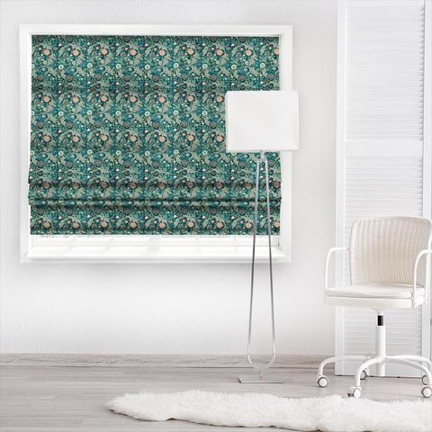 Wilhelmina Teal Made To Measure Roman Blind