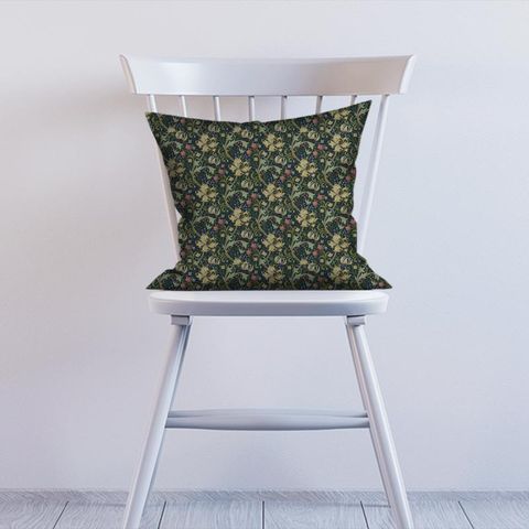 Golden Lily Midnight/Green Cushion