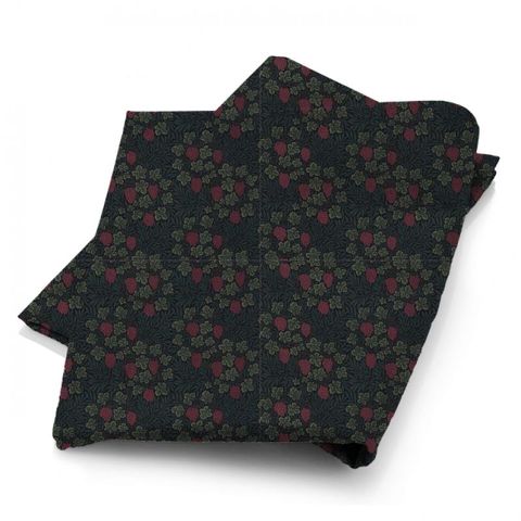 Vine Dark Green/Red Fabric