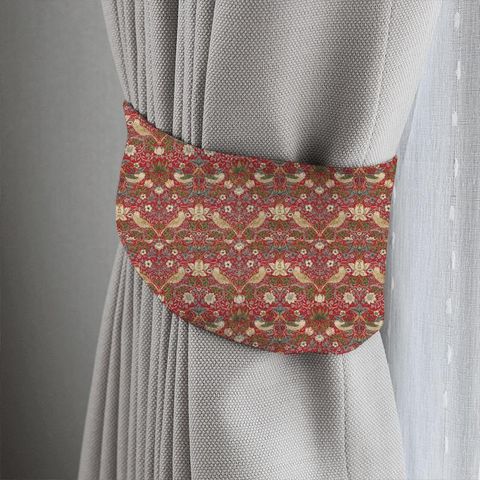 Strawberry Thief Crimson/Slate Tieback