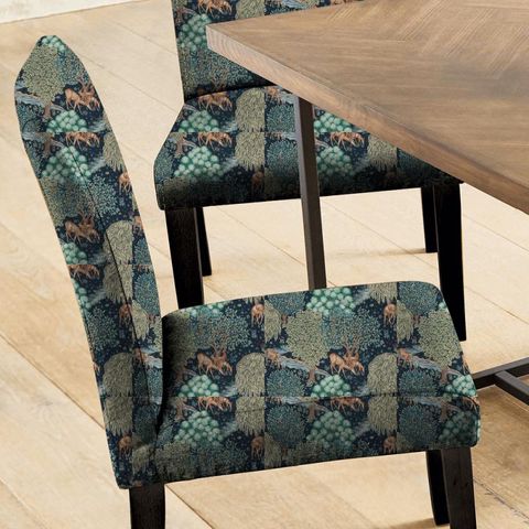 The Brook Tapestry Blue Seat Pad Cover