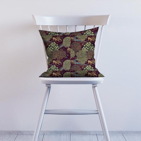 The Brook Tapestry Red Cushion