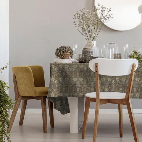 Honeysuckle & Tulip Bullrush/Slate Tablecloth