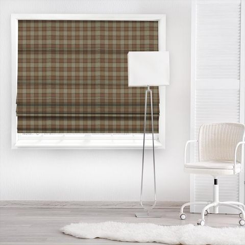 Woodford Plaid Loden/Olive Made To Measure Roman Blind