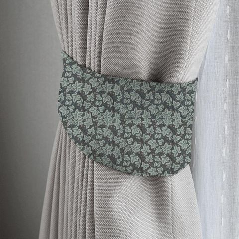 Pure Bramble Embroidery Inky Purple Tieback