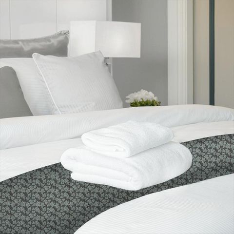 Pure Bramble Embroidery Inky Purple Bed Runner