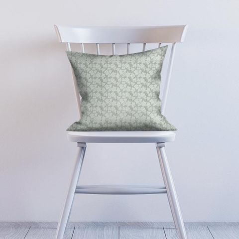 Pure Bramble Embroidery Lightish Grey Cushion