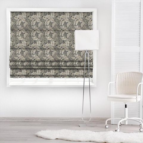 Pure Acanthus Weave Black Ink Made To Measure Roman Blind