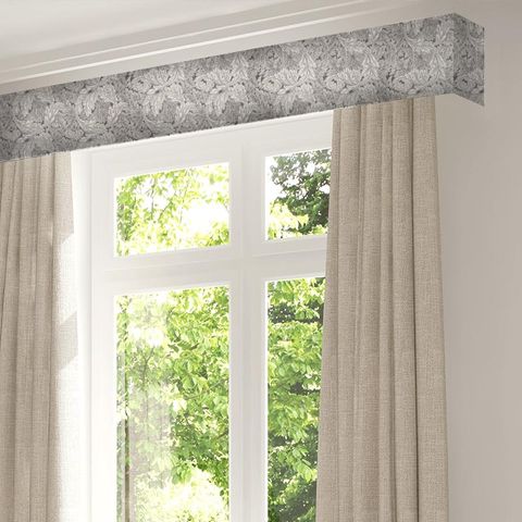 Pure Acanthus Weave Inky Grey Pelmet